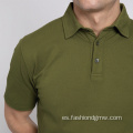 Camiseta de polo de golf personalizada Color liso seco rápido